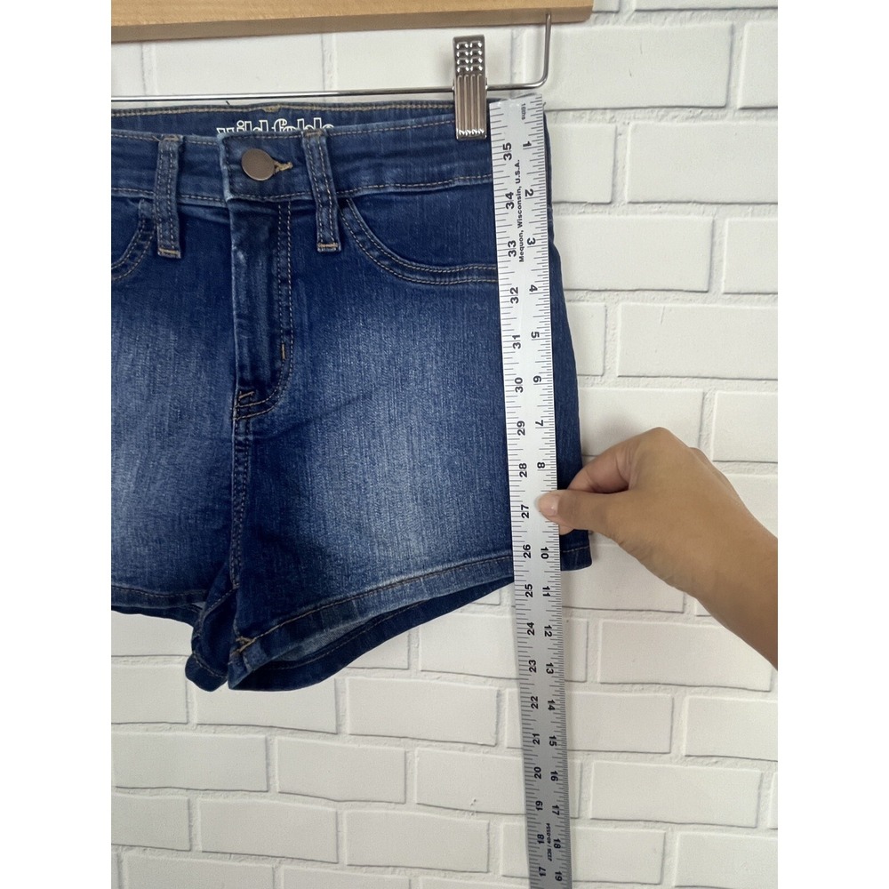 Wild Fable Blue High Rise Shorts Jean denim Short School Classic Beach 0/25R - Picture 9 of 12